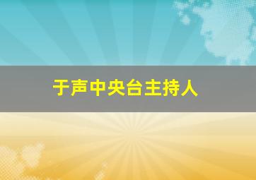 于声中央台主持人