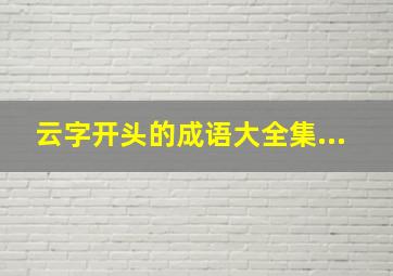 云字开头的成语大全集...