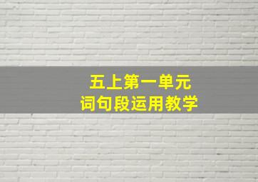 五上第一单元词句段运用教学