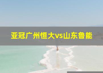 亚冠广州恒大vs山东鲁能