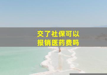 交了社保可以报销医药费吗