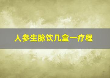 人参生脉饮几盒一疗程