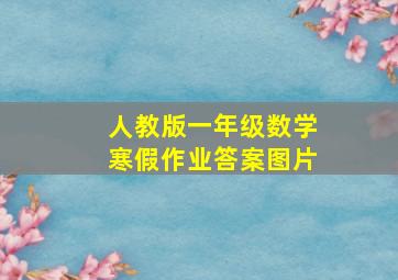 人教版一年级数学寒假作业答案图片