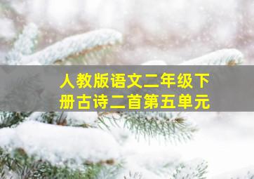 人教版语文二年级下册古诗二首第五单元