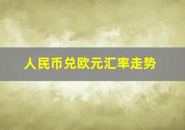 人民币兑欧元汇率走势