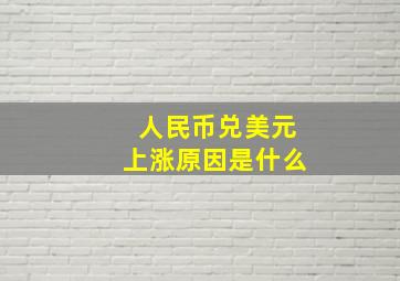 人民币兑美元上涨原因是什么