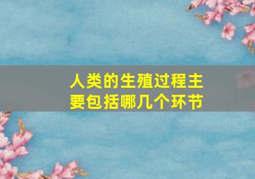 人类的生殖过程主要包括哪几个环节