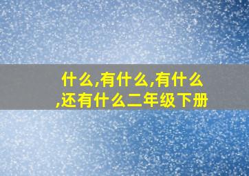 什么,有什么,有什么,还有什么二年级下册