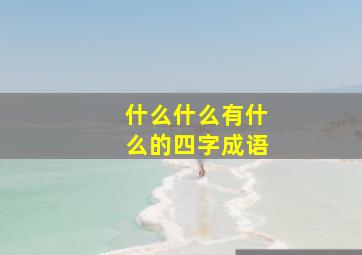 什么什么有什么的四字成语