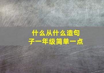 什么从什么造句子一年级简单一点