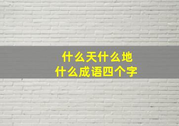 什么天什么地什么成语四个字