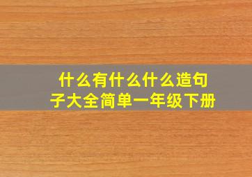 什么有什么什么造句子大全简单一年级下册