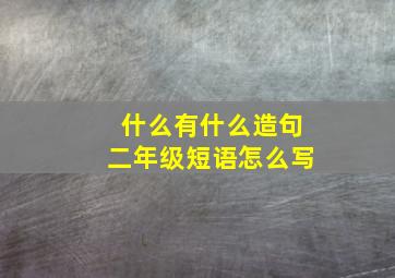 什么有什么造句二年级短语怎么写