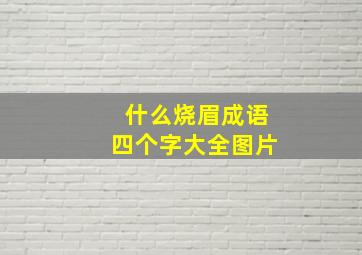 什么烧眉成语四个字大全图片