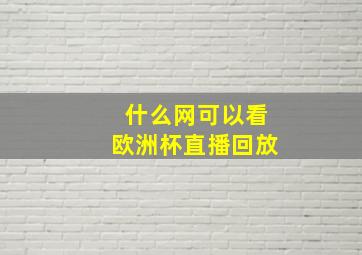 什么网可以看欧洲杯直播回放