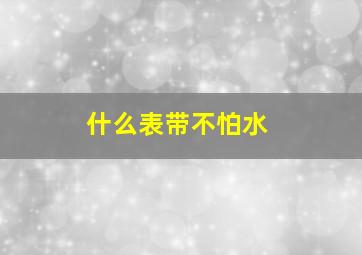 什么表带不怕水