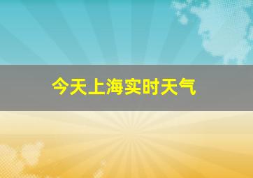 今天上海实时天气