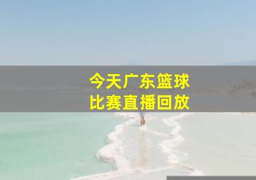 今天广东篮球比赛直播回放