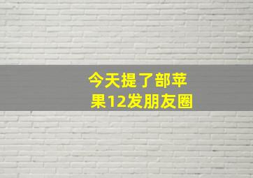 今天提了部苹果12发朋友圈