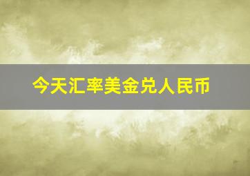 今天汇率美金兑人民币