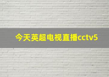 今天英超电视直播cctv5