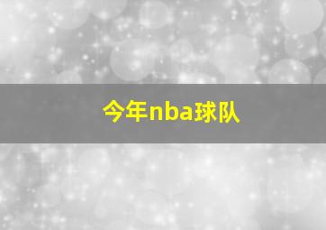 今年nba球队