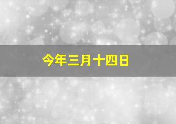 今年三月十四日