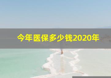 今年医保多少钱2020年