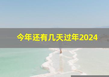 今年还有几天过年2024