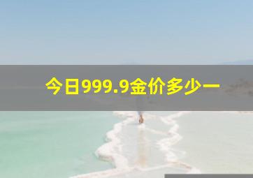 今日999.9金价多少一