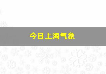 今日上海气象