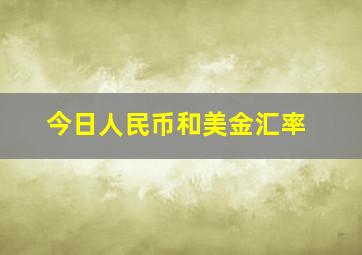 今日人民币和美金汇率