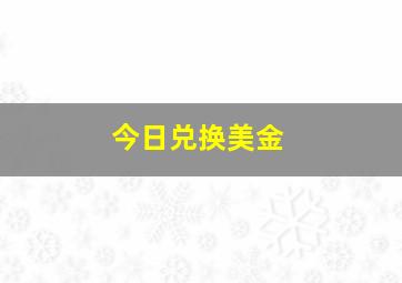 今日兑换美金