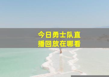 今日勇士队直播回放在哪看