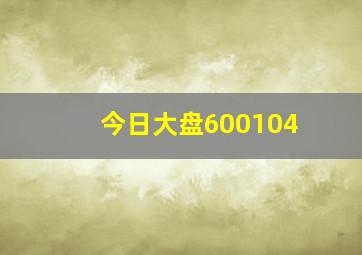 今日大盘600104