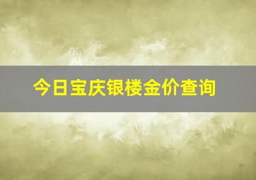 今日宝庆银楼金价查询