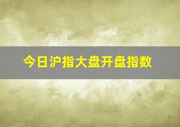 今日沪指大盘开盘指数