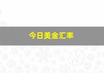 今日美金汇率