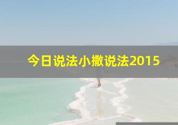 今日说法小撒说法2015