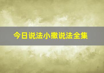 今日说法小撒说法全集