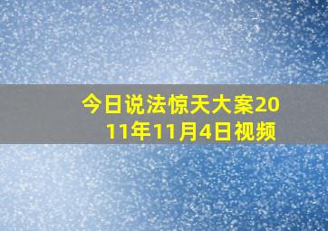 今日说法惊天大案2011年11月4日视频