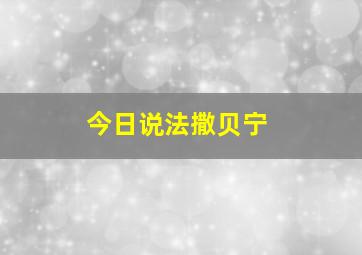 今日说法撒贝宁