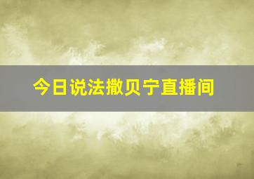 今日说法撒贝宁直播间