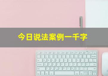 今日说法案例一千字