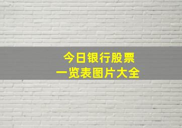 今日银行股票一览表图片大全