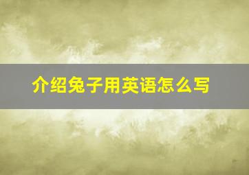 介绍兔子用英语怎么写