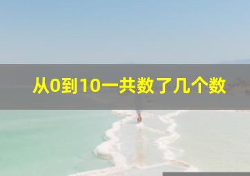 从0到10一共数了几个数