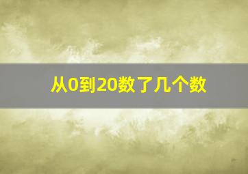 从0到20数了几个数