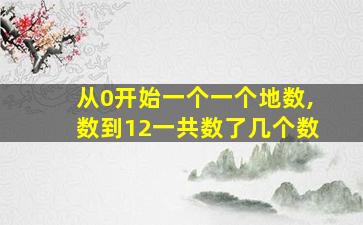 从0开始一个一个地数,数到12一共数了几个数