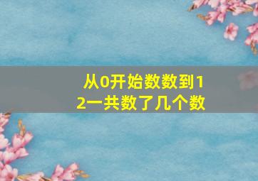 从0开始数数到12一共数了几个数